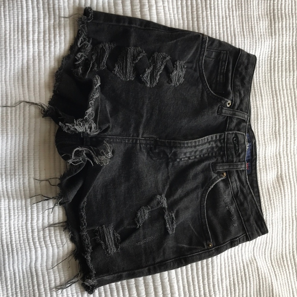 High wasted jean shorts